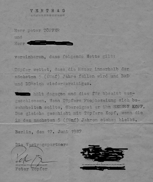 Mauerfall 1989, DDR, Wende, Prophezeiung, Mauer, Reinhold Oberlercher